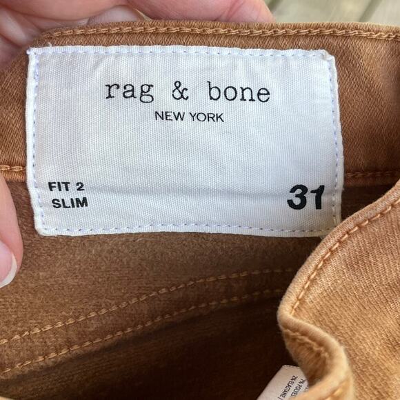 Rag & Bone Men's Fit 2 Slim Jeans Color Tobacco Size 31 - Picture 7 of 10